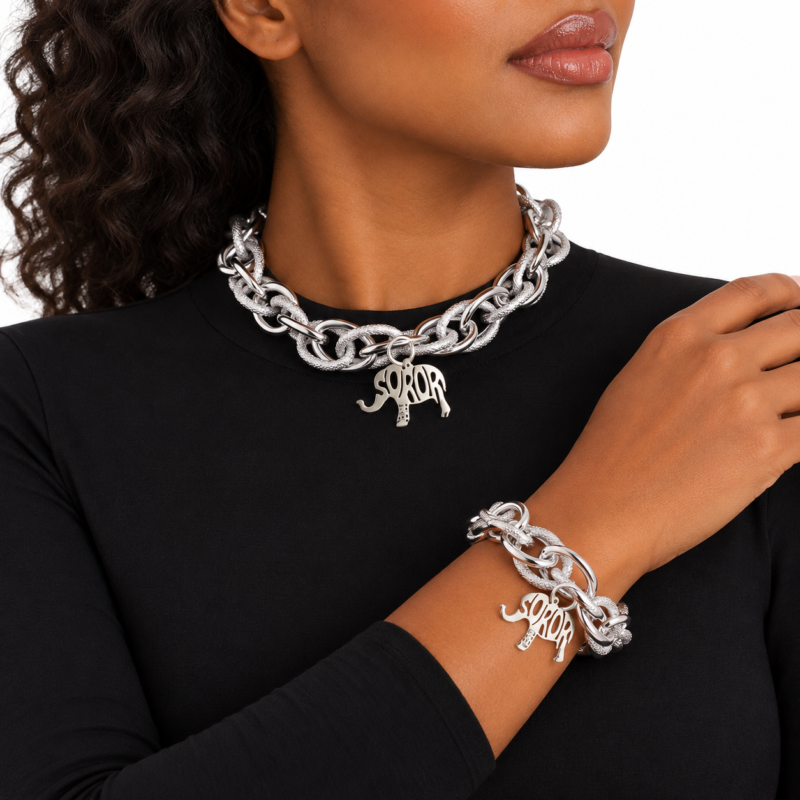 Delta Sigma Theta Chunky Necklace