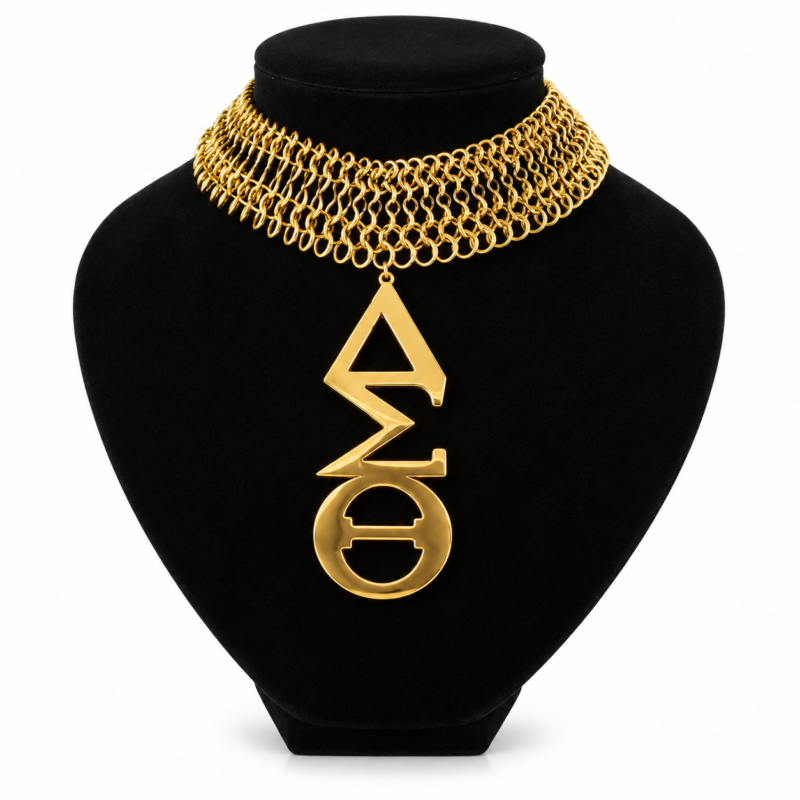 Delta Sigma Theta Vertical Necklace - Gold