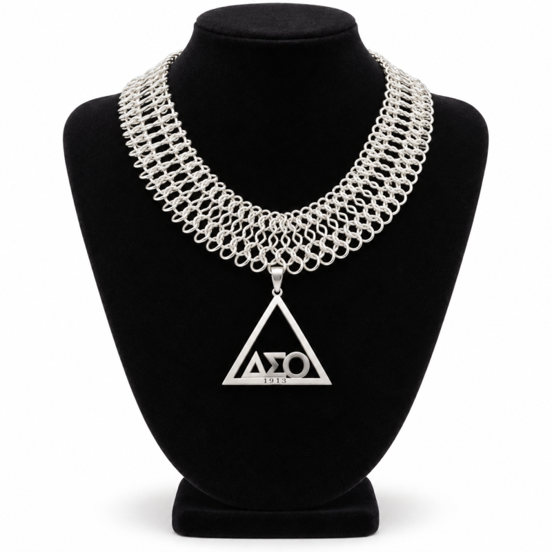 Delta Sigma Theta Pyramid Chunky Necklace