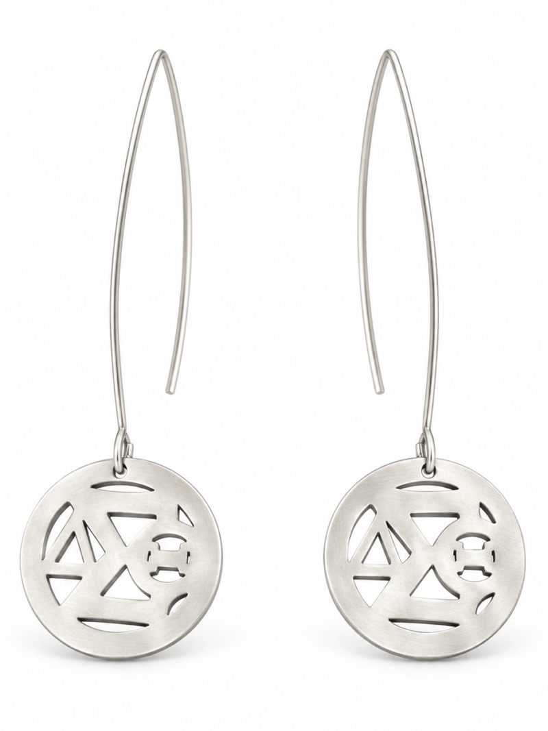 Delta Sigma Theta Long Circles Cut Out Earrings