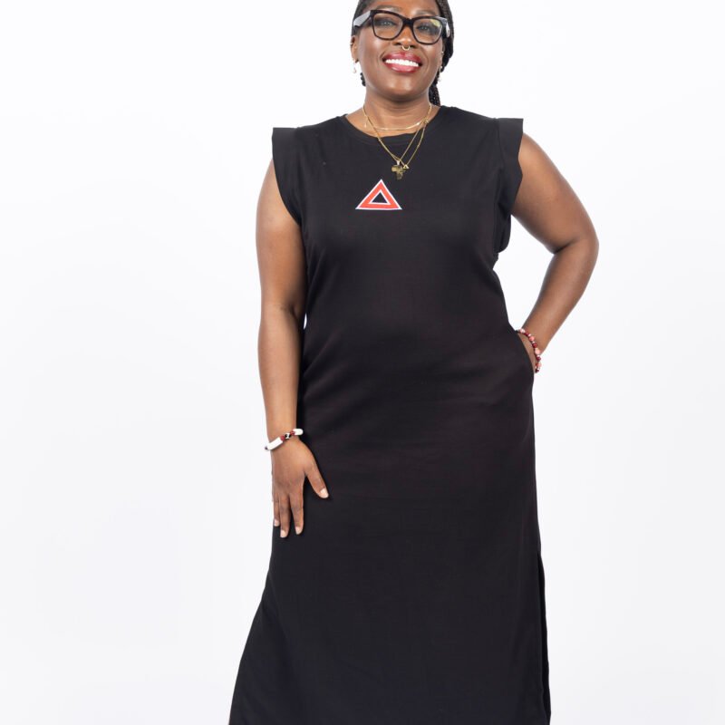 Pyramid Maxi Dress Red Triangle